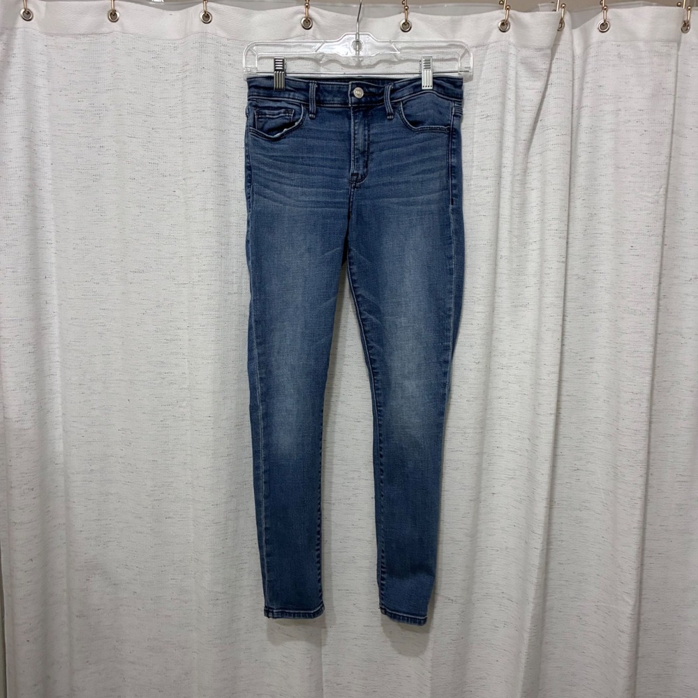 Abercrombie & Fitch Harper Low Rise Super Skinny Jeans Medium Wash Blue 27 4S